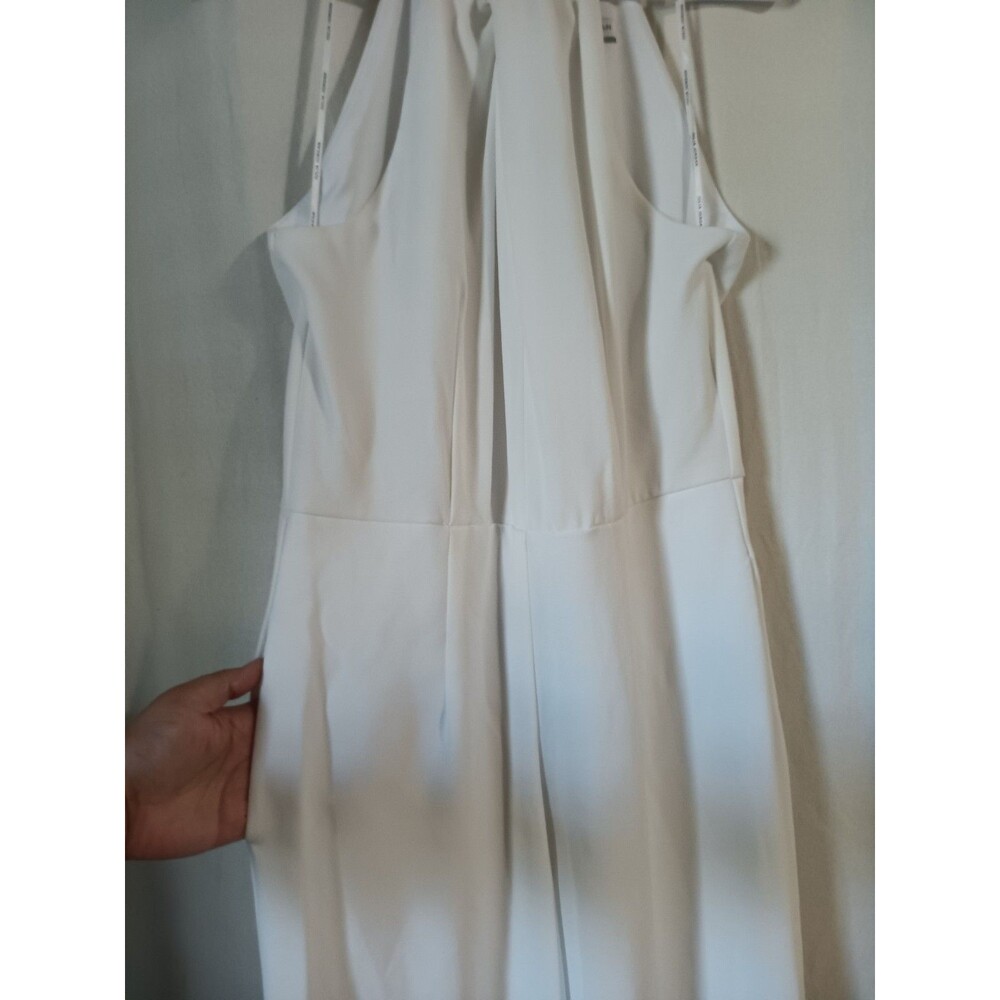 Julia Jordan Sz 8 Twist Halter Neck Jumpsuit  Sleeveless Keyhole Pocket Stretch - Picture 8 of 11